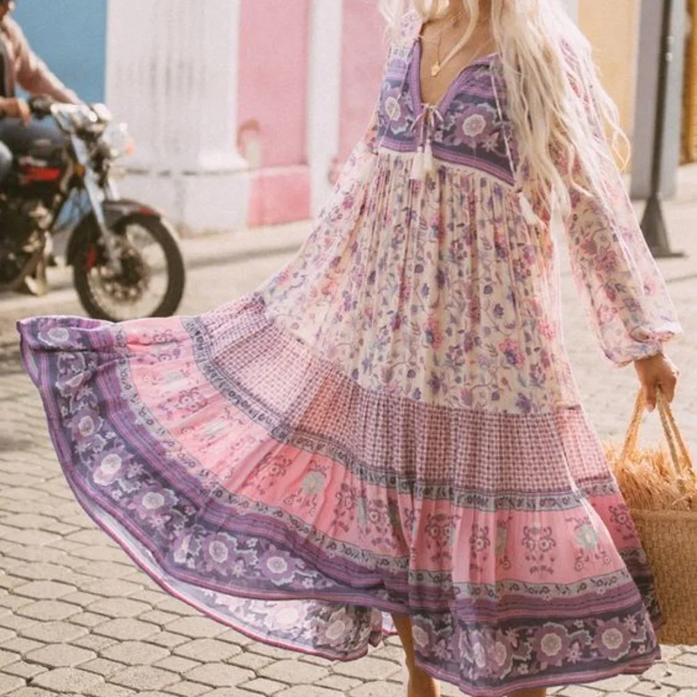 New Boho Gypsy Floral Maxi Portobello Road Dress - Picture 3 of 8